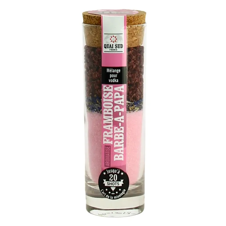 melange cocktail vodka framboise barbe à papa quai sud 100gr