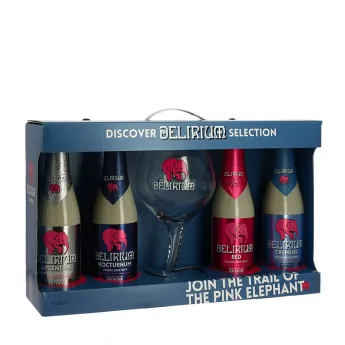 achat Bière Délirium Coffret Discovery 4 x 33 cl + 1 Verre