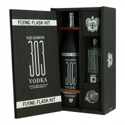 Vodka SQUADRON 303 Flying Flask Kit Coffret Cadeau Flasque + 2 Shooters
