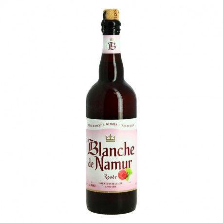 BLANCHE de NAMUR ROSEE Bière Blanche à la Framboise 75 cl