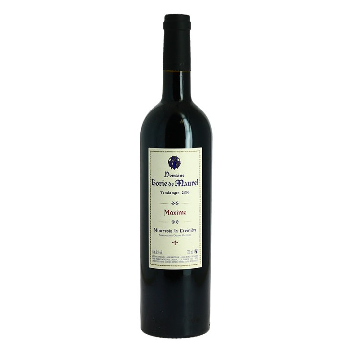 grand vin pas cher en ligne Cuvée MAXIME Vin BIO par BORIE de MAUREL Minervois pur Mourvedre