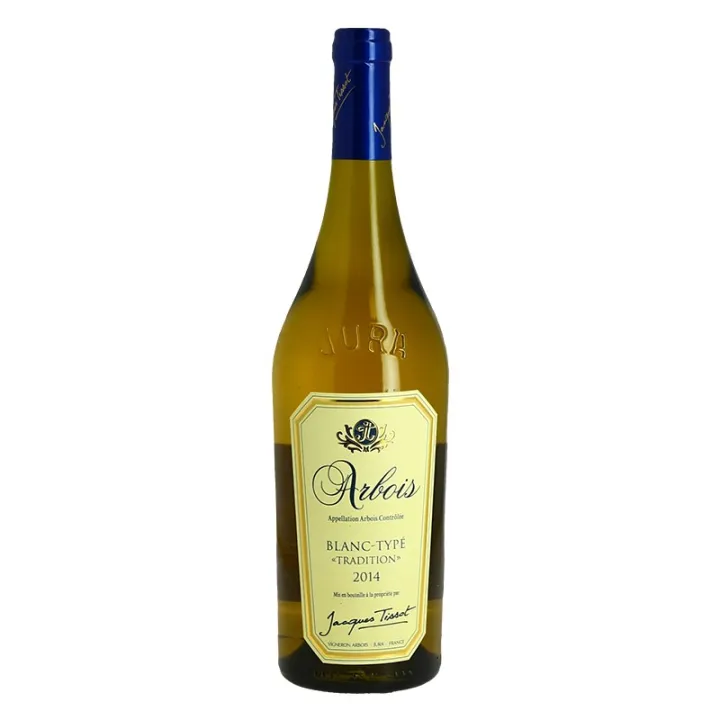 JACQUES TISSOT Arbois Blanc Typé Tradition vin du Jura à base de Chardonnay et de Savagnin