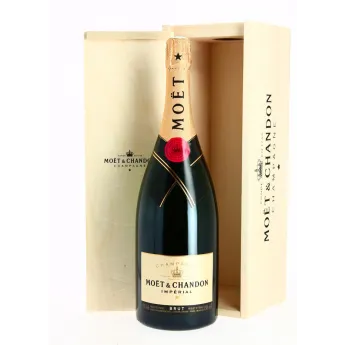 Champagne Moët & Chandon Brut Imperial Magnum en caisse Bois