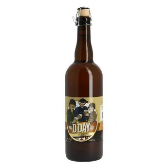 D-DAY Bière Blonde 75CL, bière commémorative du débarquement du 6 Juin 1944.