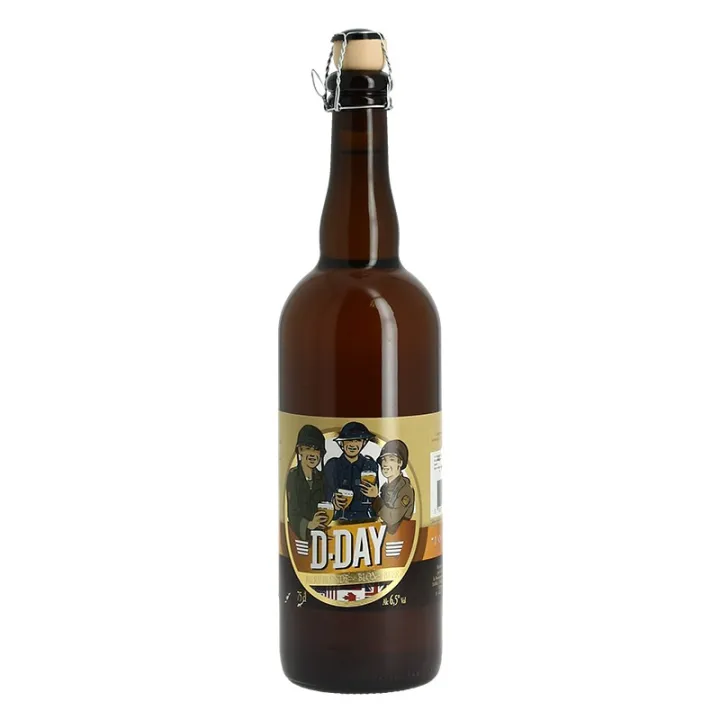 D-DAY Bière Blonde 75CL, bière commémorative du débarquement du 6 Juin 1944.