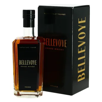 achat de WHISKY BELLEVOYE NOIR Triple Malt Tourbé