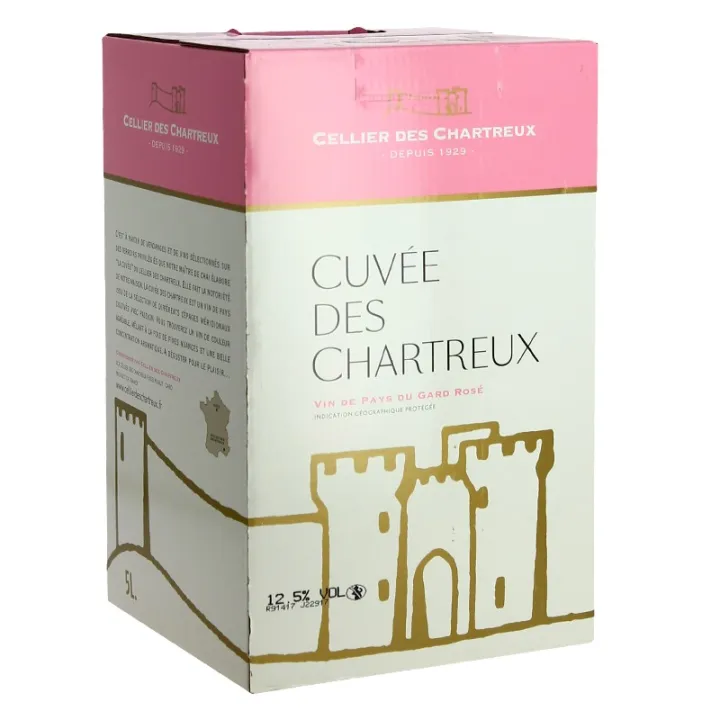 CELLIER des CHARTREUX Rosé BIB 5 Litres IGP Gard