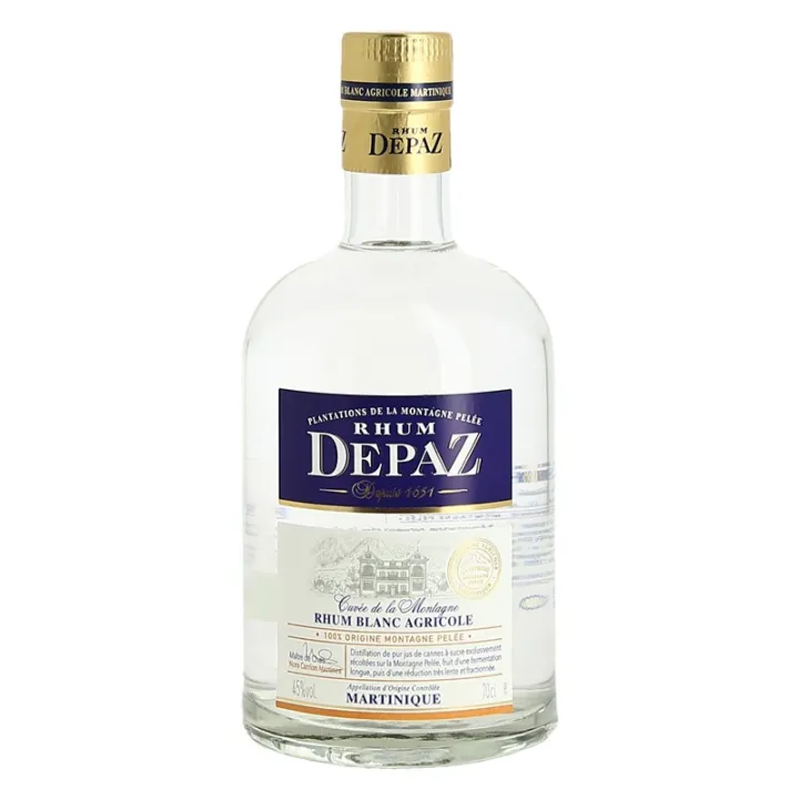 Rhum DEPAZ Rhum Blanc de Martinique Agricole Cuvée de la MONTAGNE