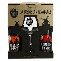 Coffret Bière Moulins d'Ascq 1 Verre + 4x33cl