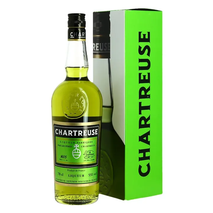 Chartreuse Verte par les Pres Chartreux liqueur  base de Plantes 70 cl 55