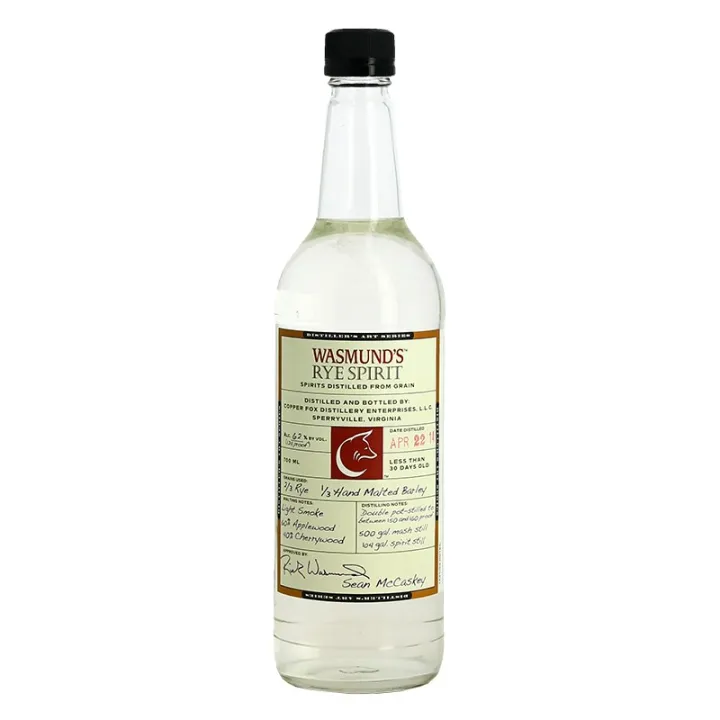 WASMOND'S New Made RYE Spirit par la Copper Fox Distillery 70 cl