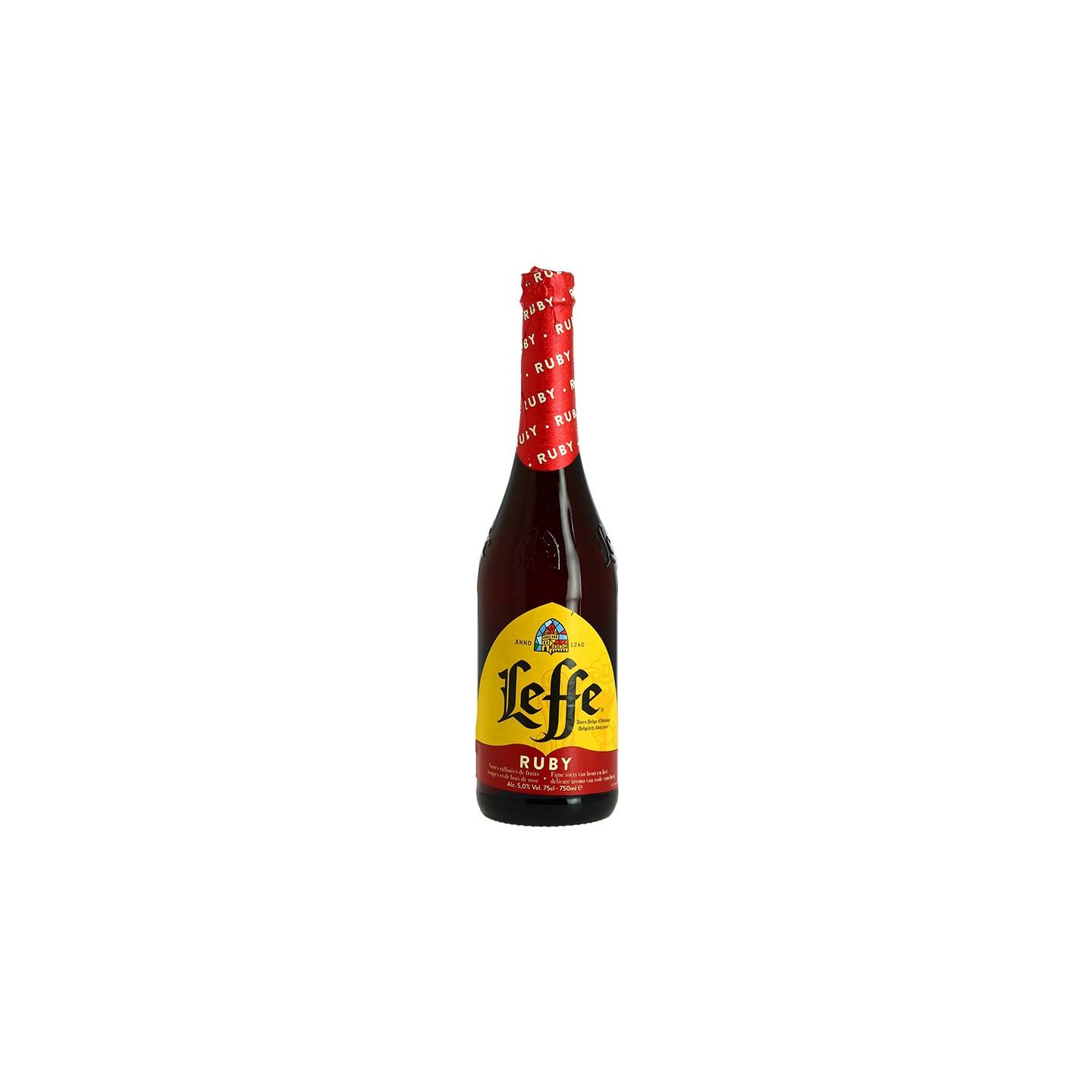 Bière Rouge Acheter Bière belge rouge d'abbaye Leffe Ruby 75 cl