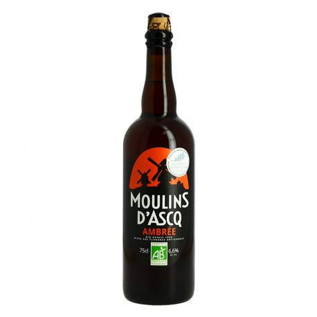 Bière Moulins d'Ascq Ambrée  Bière Biologique 75cl