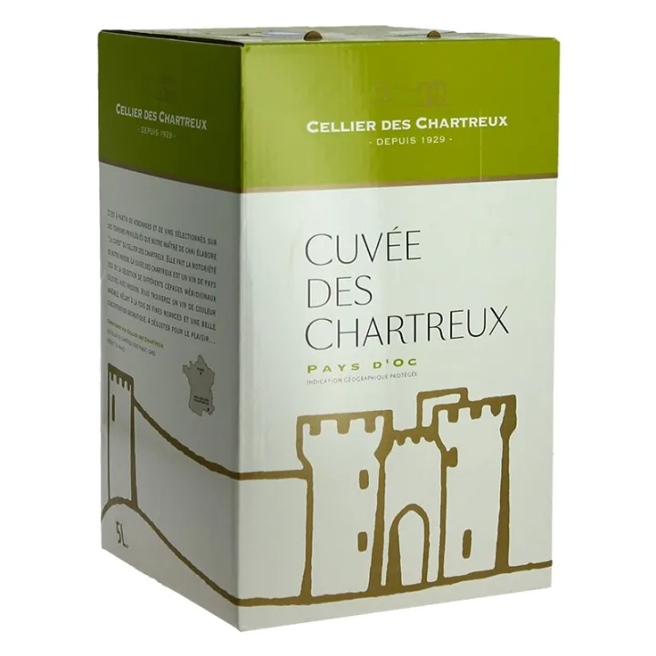acheter vin blanc en bibCELLIER des CHARTREUX Blanc BIB 5 Litres