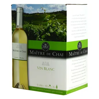 achat vin en Cubi Maitre de Chai vin Blanc 5L - Calais Vins