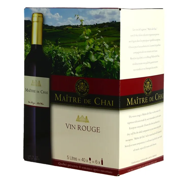acheter vin rouge en cubi Maitre de Chai rouge 5 L