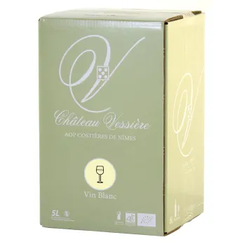 Château de VESSIERES Blanc BIB 5 Litres Costières de Nîmes Vin BIO
