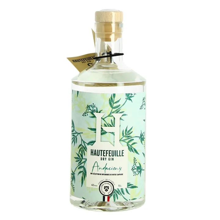 achat Gin L'AUDACIEUX Dry Gin par la distillerie Hautefeuille 70 cl