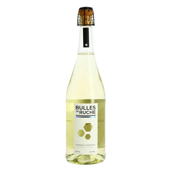 achat de Bulles de Ruche Hydromel Extra Brut Pétillant au Miel de Lavande 75 cl