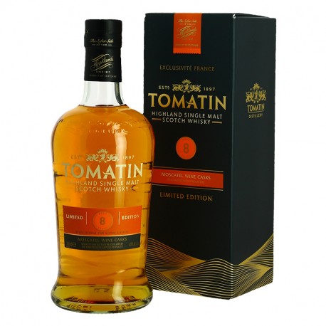 TOMATIN 8 ans Highland Single Malt Scotch Whisky finition fût de Moscatel