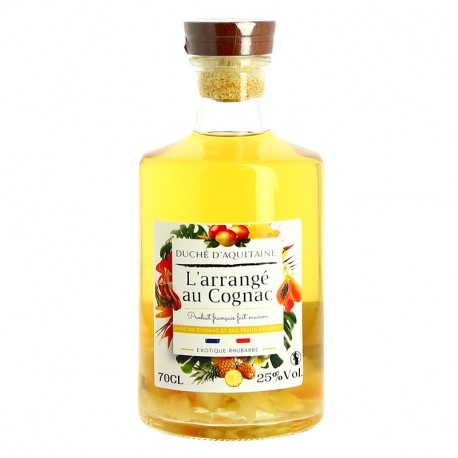 Cognac Arrangé Rhubarbe Fruits Exotiques Duché d'Aquitaine 70 cl