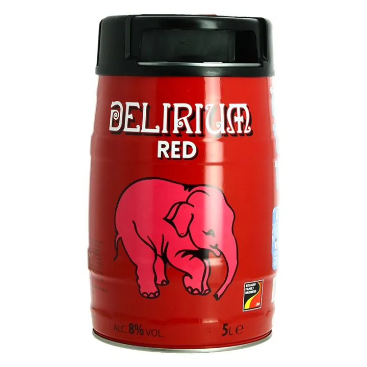 DELIRIUM Red Bière Belge aux Fruits Rouges Fût de 5 Litres Brasserie Huyghe