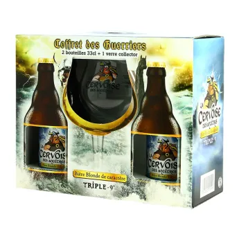 achat Coffret Bière CERVOISE des Ancêtres 2 x 33cl + 1 Verre