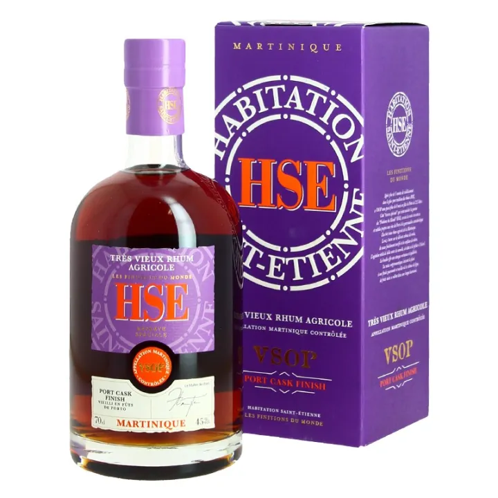 Rhum HSE VSOP Finition Fût de Porto Très Vieux Rhum Agricole Martinique