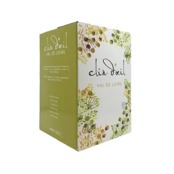 achat de cubi de vin SAUMUR Blanc Clin d'Oeil Fontaine à Vin de 5 Litres