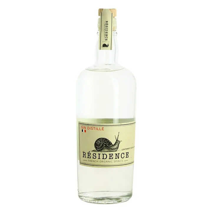 achat de GIN Résidence, Gin Bio Français lentement distillé 70 cl