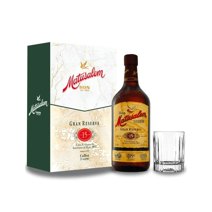 achat rhum MATUSALEM Solera 15 en coffret cadeau + 1 verre