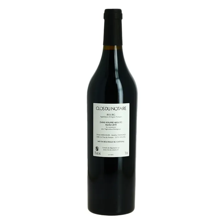 achat Clos du Notaire Vin Sans Soufre Côtes de Bourg 75 cl