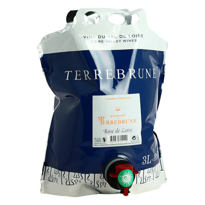 achat de vin rosé Rosé de Loire domaine de TERREBRUNE BIB 3 Litres de vin rosé