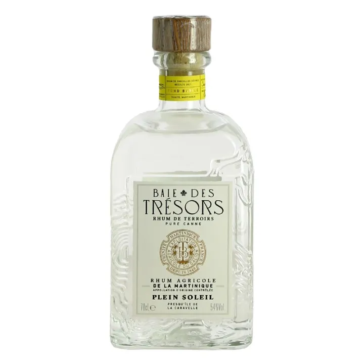 achat de Rhum blanc agricole  Baie des Trésors Plein Soleil 70 cl