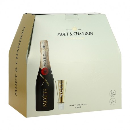 achat Champagne MOET et CHANDON Brut 6 x 20 cl et 6 mini flutes