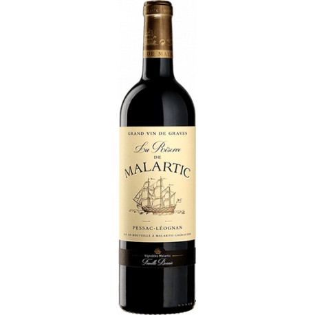 La Réserve de MALARTIC ROUGE 2019 Pessac Léognan Second Vin du Château Malartic Lagravière 75 cl