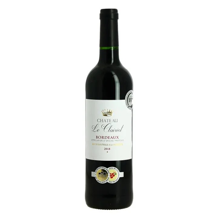 achat Château Le CLAIRIOT 2018 Bordeaux Rouge 75 cl