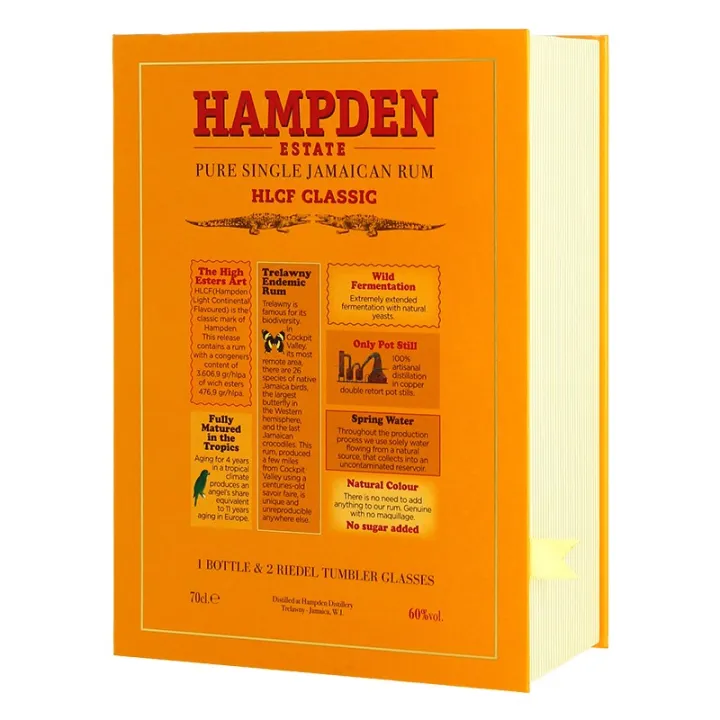 acheter Rhum HAMPDEN HLCF Classic 70 cl en Coffret  + 2 Verres
