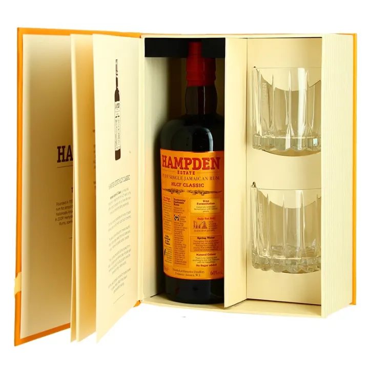 acheter Rhum HAMPDEN HLCF Classic 70 cl en Coffret  + 2 Verres