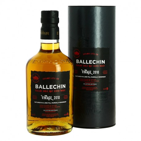 Whisky BALLECHIN 11 Ans Vintage 2010 Vieilli en fût de MARSALA de second remplissage 70 cl Collection Antipodes