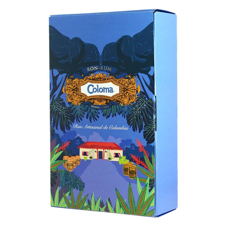 Rhum COLOMA 8 ans Coffret Cadeau + 1 Mignonette Liqueur Café Coloma