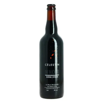 Bière N° NOIR Bière STOUT BIO par la Brasserie Célestin 75 cl