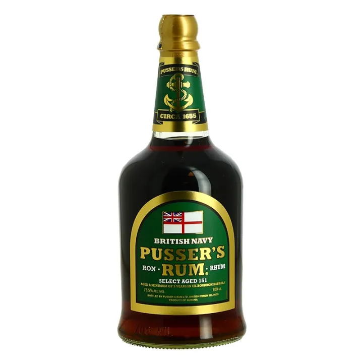 achat Rhum PUSSER'S SELECT 151 un rhum embouteillé à 75,5° navy style