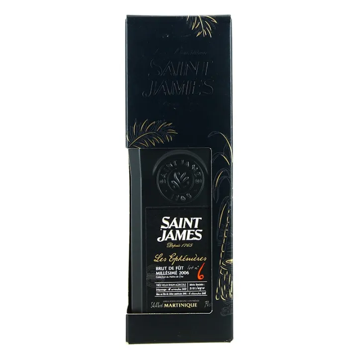 Rhum SAINT JAMES les ÉPHÉMÈRES N°6 Brut de Fût 2007 Rhum Hors d'Age 70 cl