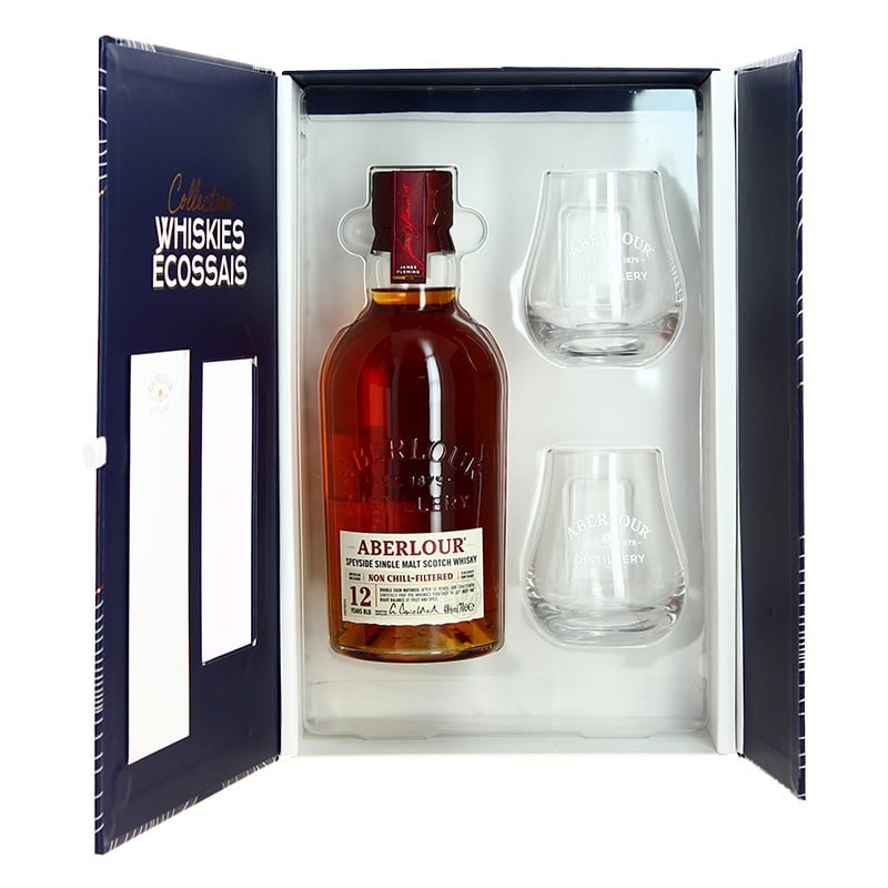 Coffret 2 verres Aberlour 12 Ans Non-Chill Filtered - Achat de Whisky  Ecossais