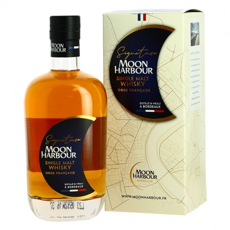 MOON HARBOUR Signature Single Malt Whisky Français distillé et vieilli à Bordeaux 70 cl