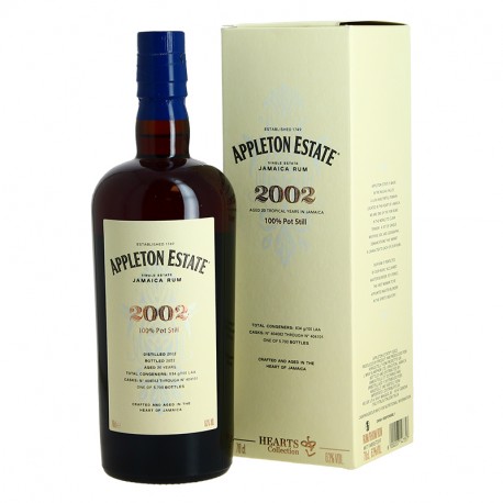 Rhum APPLETON 20 ANS 2002-2022  HEARTS COLLECTION 70CL 63°