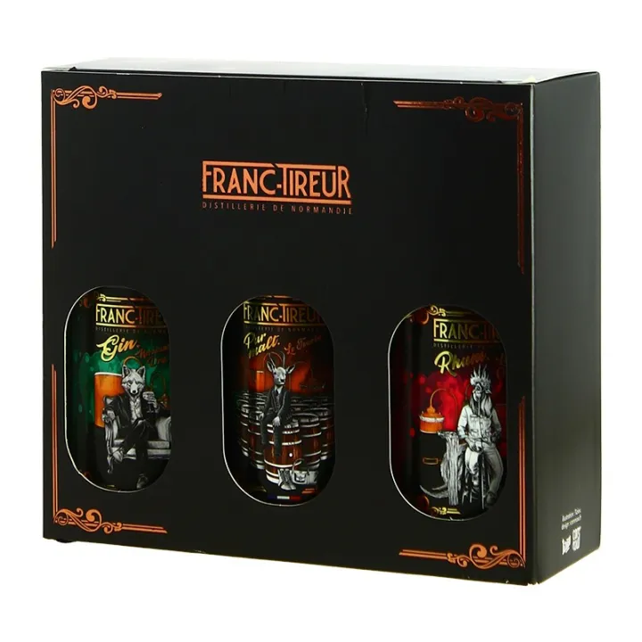 acheter Coffret FRANC TIREUR Découverte Gin, Rhum, Malt 3 x 20 cl