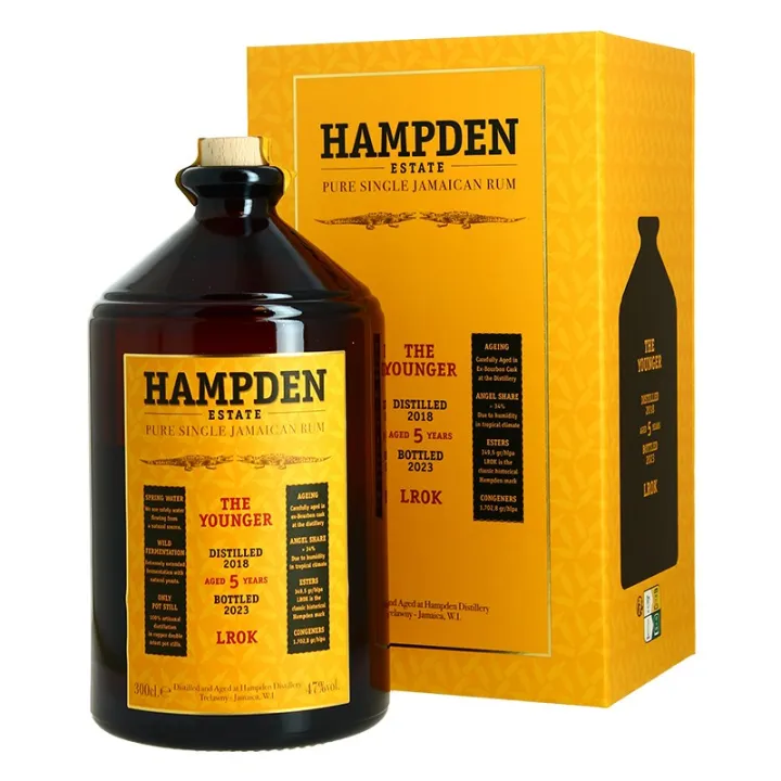 Rhum de Jamaïque HAMPDEN 5 ans 2018-2023 LROK The Younger 3L