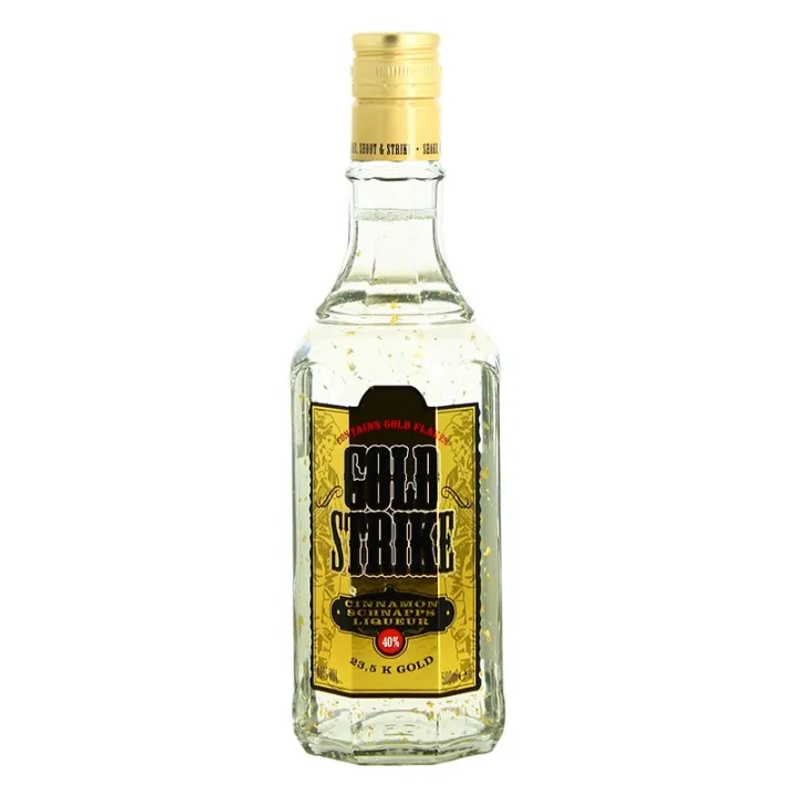 achat liqueur Gold strike cannelle paillette or